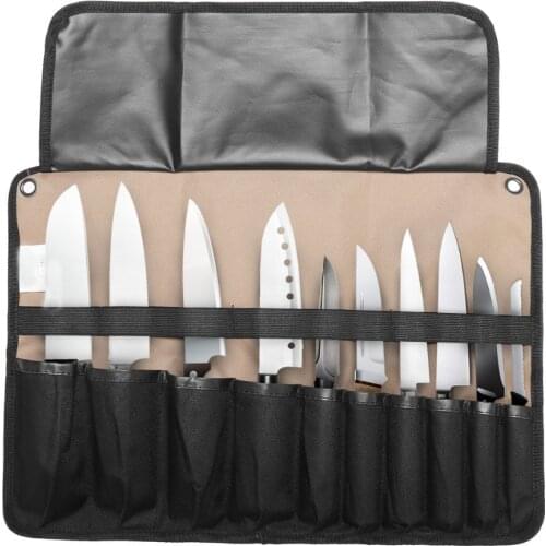 New Chef Knife Bag Portable Multifunctional Roll Bag Carry Case Bag Kitchen Cooking Portable Durable Storage Pockets