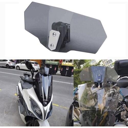 Airflow Adjustable Windscreen Wind Deflector Universal Motorcycle Windshield for Kawasaki BMW Ducati honda