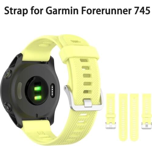 Suitable For Garmin Forerunner 745 Strap Official Silicone Watch Band Sports Strap For Garmin Forerunner 745 Bracelet Smart Acc