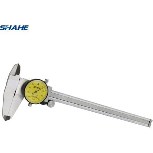 Shahe Stainless Steel Shrock-Proof dial vernier caliper 0.01 mm dial caliper gauge 0-200 mm 0.01 mm