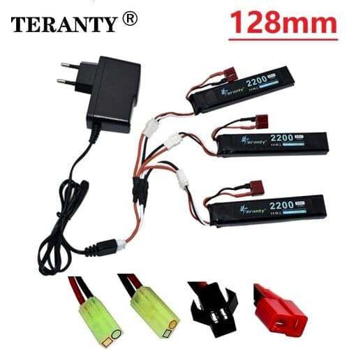 Upgrade 35C Max 50C 2S 2200mAh 7.4V Water gun Lipo Battery Mini Airsoft gun RC Quadcopters Cars Boats Toys Guns with Charger