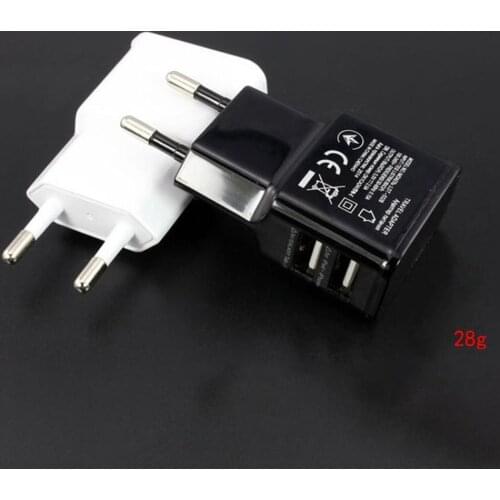 Portable Dual USB Mobile Phone Chargers Travel Smartphone Charger EU Plug 5V Power Adapter Electrical Socket