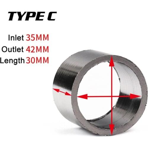 35mm 42mm 45mm 48mm motorcycle car Exhaust Pipe Graphite Gasket to Muffler Silencer Gasket Seal ring vintage Dirt Pit Bike