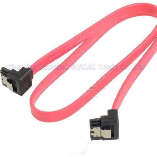 10pcs/lot SATA data cable 90 degree Double elbow With double shrapnel