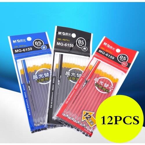 12PCS/ lot High-quality economy and practical gel pen refill 0.5mm pen NIB office and school supplies