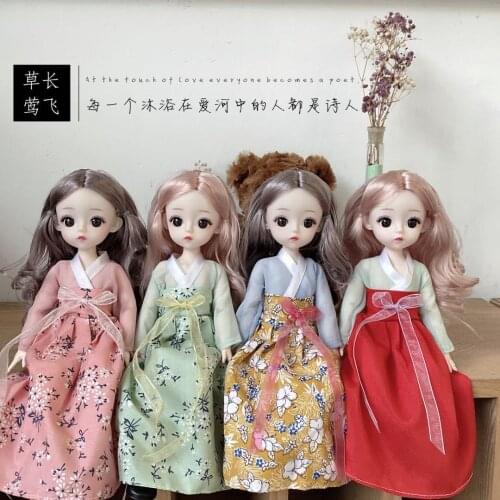 30cm Fashion Doll 3D Real Eye High-end Dress Can Dress Up Fashion Nude Doll Children DIY Girl Toy Best Gift
