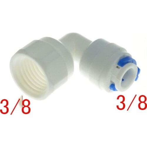 5PCS 3/8" OD Hose 3/8" female Elbow Connection Quick Connector RO Water ST014F