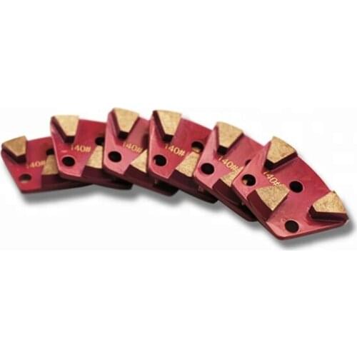Diamond Metal Bond Diamond Grinding Shoes Concrete Grinding Pads With Three Segments In 3 Holes M6 Thread 9 Pieces One Set