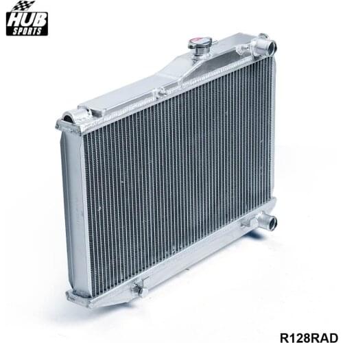 - Aluminum 2 Row Dual Core Aluminum Radiator Manual For Corolla AE86 83-87 HU-R128RAD