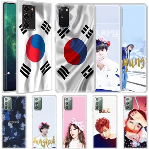 Cover for Samsung Galaxy S10 S21 S20 FE S9 S8 Plus Frosted Phone Case Note 20 Ultra 9 10 Lite Korea Korean Koreans National Flag