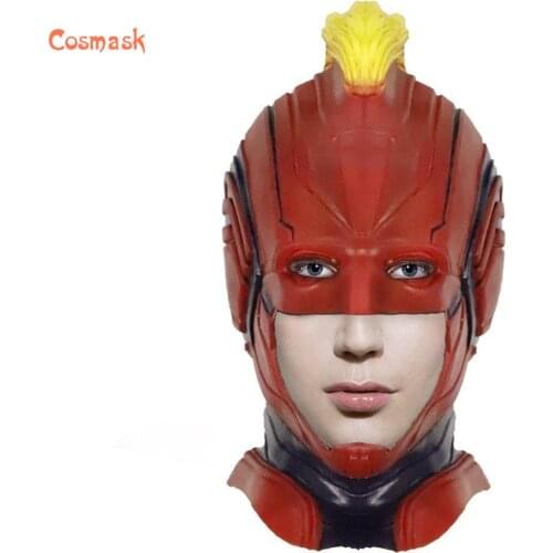 Cosmask Halloween Captain Helmet Mask Carol Danvers Super Hero Halloween Mask Costume Party Mask