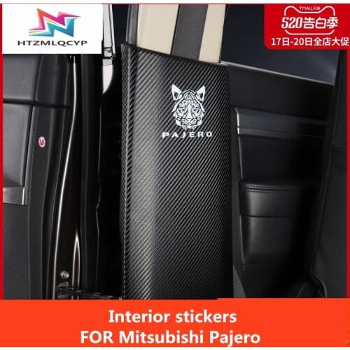 FOR Mitsubishi Pajero v73v87v93v95v98v97 modified interior B-pillar seat belt protection pad leather accessories