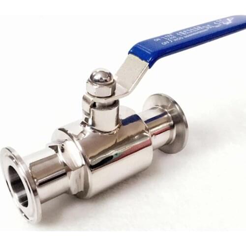 Fit 63mm Pipe OD x 2.5" Tri Clamp Sanitary Ball Shut Off Valve SUS 304 Stainless Beer Brewing Home