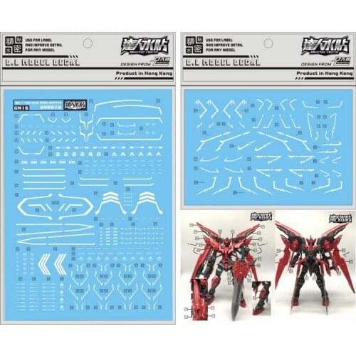 GN15 MG 1/100 DARK MATTER Gundam Water sticker Decal Action Figure Assemble Model Toys
