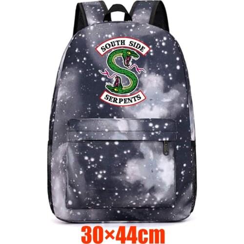 Anime Riverdale Canvas Backpack Casual Schoolbag High Quality Packsack Teenger Unisex Student Travel Laptop Bag