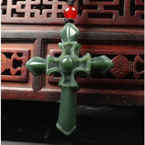 Beautiful Natural Christian Cross Pendant Necklace