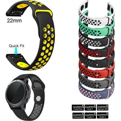 Easy Quick Install Fit Silicone Strap For Garmin Fenix 5/5 Plus Band Bracelet For Approach S60/Quatix 5/Forerunner 935 Watchband