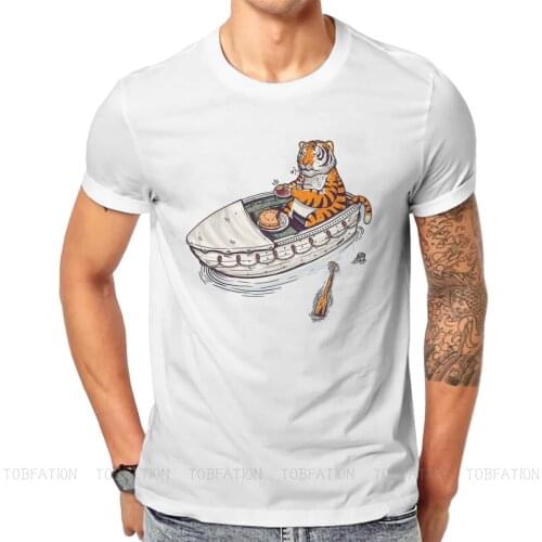 Fashion Newest TShirts Life of Pi Tiger Pi Patel Adventure Film Men Harajuku Fabric Streetwear T Shirt Round Neck Big Size