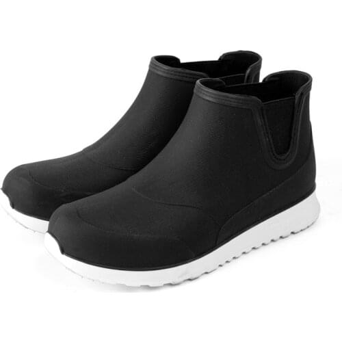 2020 new fashion mens low top waterproof and antiskid rain shoes kitchen work shoes couples short rain boots