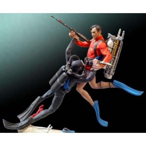 1/32 Resin Model Building Kit Figure diver