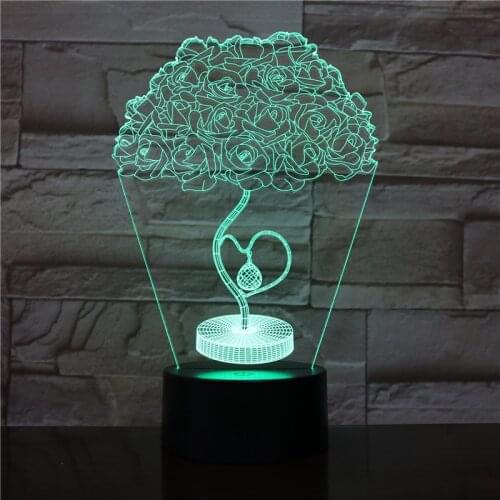 Room Nightlight 3D LED Lamp Night Light Love Tree Smart Phone 16 Color Control Decoration Best Gift for Mothers Day
