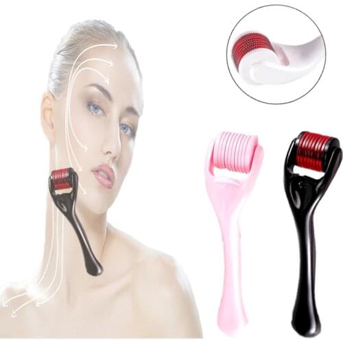 Professional dermoroller micro needle mezoroller titanium derma roller for hair growth skin care body treatment