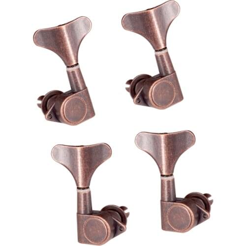 Fish Tail Buttons Bass String Tuners Pegs keys Machine Heads 2L2R Red Bronze for electric acoustic folk guitar