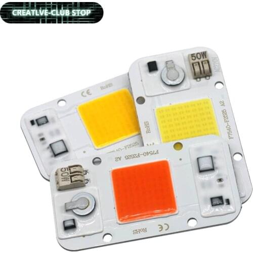 LED COB Chip Full spectrum Plant Growth Light AC220V 50W Cold Warm White Day White No Welding Spotlight Floodlight LED Matrix