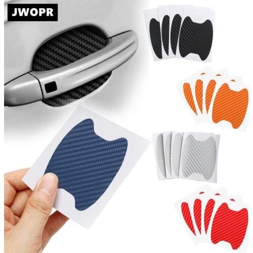 Car Door Handle Protective Stickers Carbon Fiber Scratch-resistant Cover Car Handle Protective Film Exterior Accessories