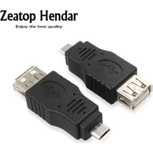 1Pcs USB 2.0 A Female to Micro Male Adapter Micro usb OTG Connector Black Adapter