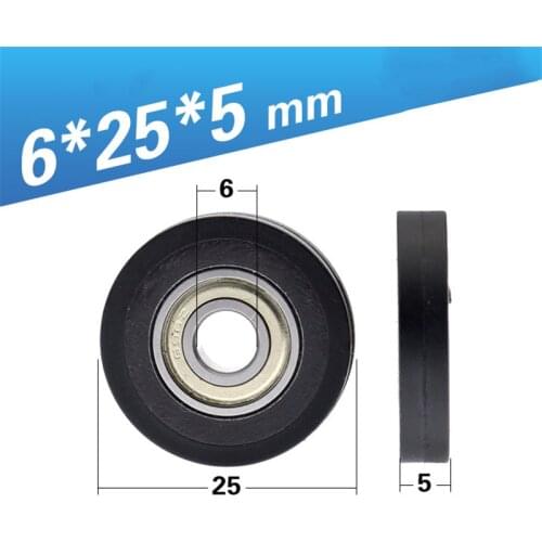 [TPU0625-5] 10PCS Low noise Assembly line 696zz ball bearing sliding glass door window wheel pulley 0625KK TPU PU soft bearing