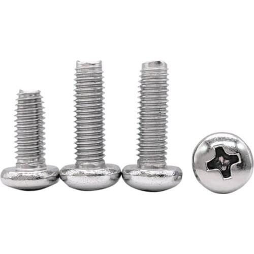 30pcs M3 Phillips pan head screws cross round headel screw triangular tooth self-tapping bolt stainless steel 5mm-12mm length