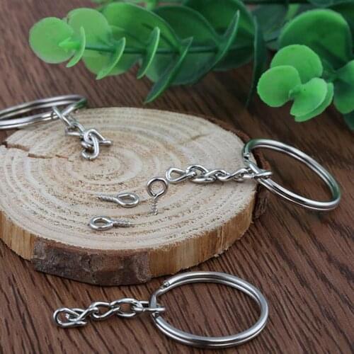 360 Pcs/Packs Keyring Silver Metal Keychain Parts DIY Key Chains Accessories