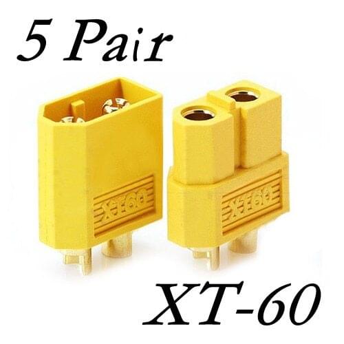 5 Pairs 10pcs XT60 XT-60 Male Female Bullet Connectors Plugs For RC Battery And Motor