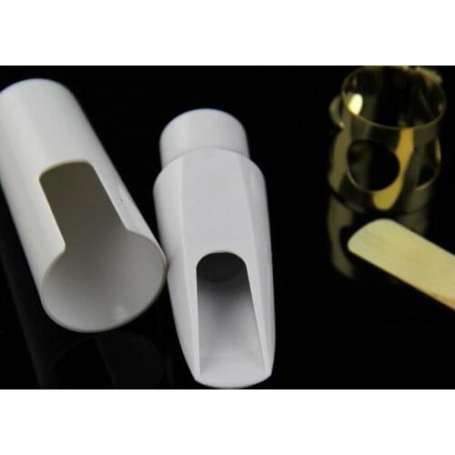 Alto Sax Saxophone Mouthpiece Plastic with Cap Metal Buckle Reed Mouthpiece Patches Pads
