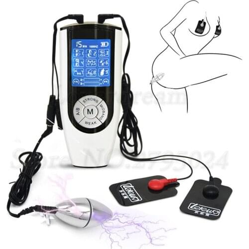 Adult Game Electro Shock Butt Plug Electric Vagina Balls Body Massage Pad Anal Plug Bead Sex Toys For Men Women Couples