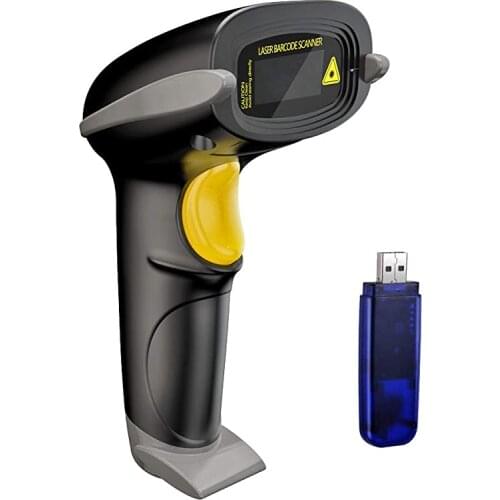 Wireless Barcode Scanner 328 Feet Transmission Distance USB Cordless 1D Laser Automatic Barcode Reader Handhold Bar Code Scanner