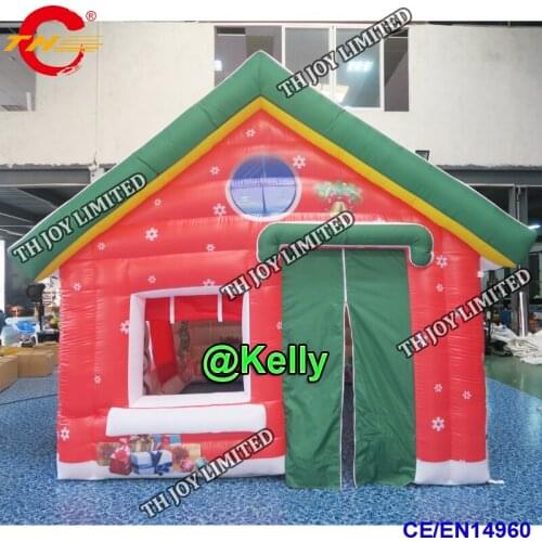 Free air shipping big inflatable Santa Claus house, cheap Inflatable Santas Grotto inflatable christmas house manufacturer