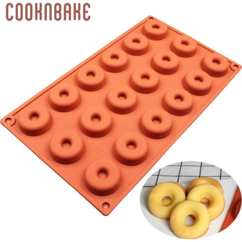 COOKNBAKE silicone donut Mold mini donut chocolate cookie biscuit bakeware mould cake decoration tool candy gummy mold 18 hole