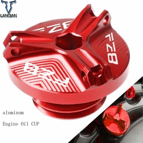 For Yamaha FZ8 FZ-8 2011 2012 2013 with logo Motorcycle Accessories Aluminum Motorbike Engine Oil Cup Plug Sump Cap Cover Engine