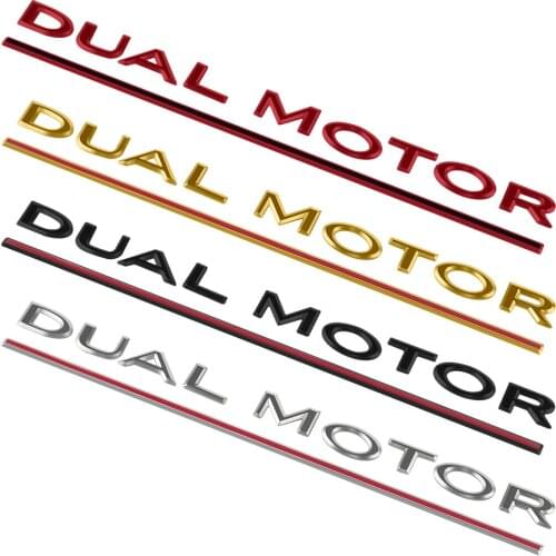 DUAL MOTOR Sticker For Tesla Model 3 X Y S Logo Badge Auto 3D ABS Trunk Rear Tailgate Trim Decor Nameplate Accessories