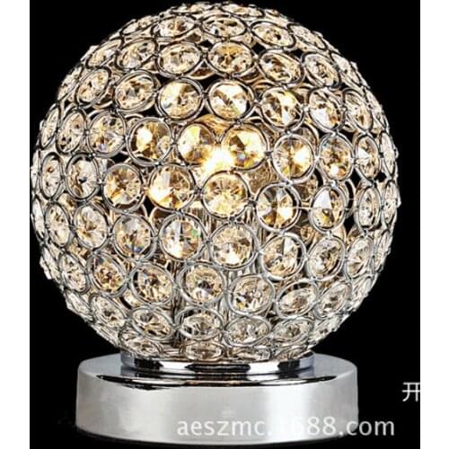 European-Style Crystal Table Lamp for Bedroom Bedside Lamp Room Luxury Decorative Creative Wedding Table Lamp