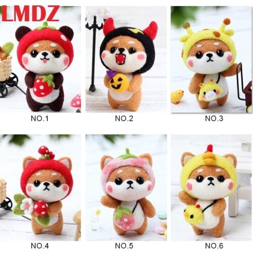 LMDZ 1Pcs Toy Doll Wool Felt Poked Felt Craft DIY Non Finished Poked Set Handcraft Kit for Needle Material Bag Pack Felt DIY