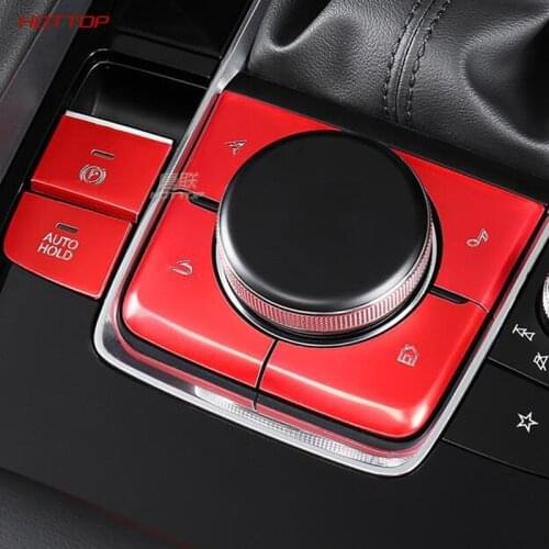 Aluminum Alloy Red Central Control Button Set For Mazda 3 Axela 2020