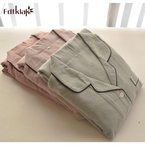 Fdfklak Two pieces sleepwear set spring autumn cotton pijamas women large size pyjamas suit homewear pajamas pijama mujer