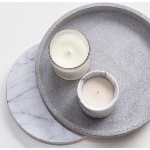 Round Cement Flowerpot Pedestal Base Tray Mold Candlestick Storage Tray Concrete Silicone Molds Gypsum Epoxy Resin Mould