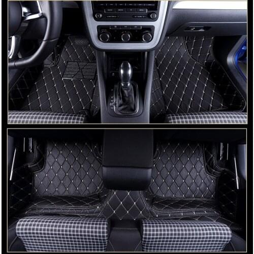 Lsrtw2017 Leather Car Floor Mat for Volkswagen Scirocco 2008 2009 2010 2011 2012 2013 2014 2015 2016 2017 Vw Accessories Carpet