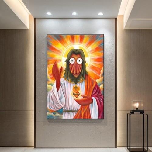 Futuramaes Zoidberges Jesuses Canvas Prints Wall Art Picture Modular Paintings for Living Room Poster on The Wall Home Decor