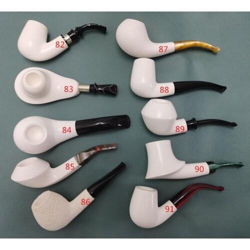 MSN.M0091 Finest Block Turkey Meerschaum Sepiolite pipe by Muhsin Erdogan pipe - Hand Carved Tobacco Smoking New medium