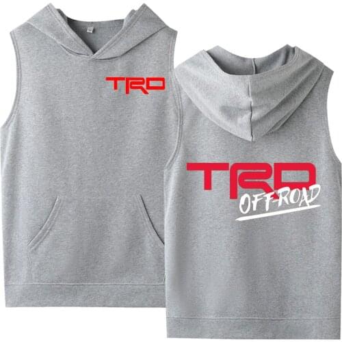 2021 New TOYOTA TRD OFF-ROAD Summer Men Basketball Star Hoodie Tank Top Sleeveless Sweatshirt Sport Mens Slim Hip Hop Vest